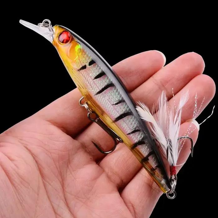 Leurre de pêche dur japonais 11cm 13g appât artificiel crankbait leurre laser minnow pour carnassiers