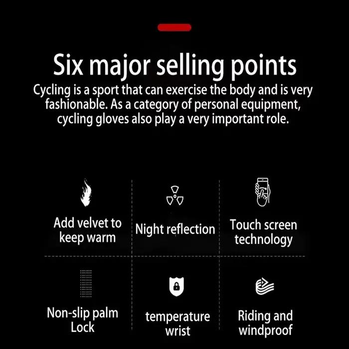 Gants pêche hiver waterproof hommes femmes vélo chauds anti-dérapants écran tactile deux doigts