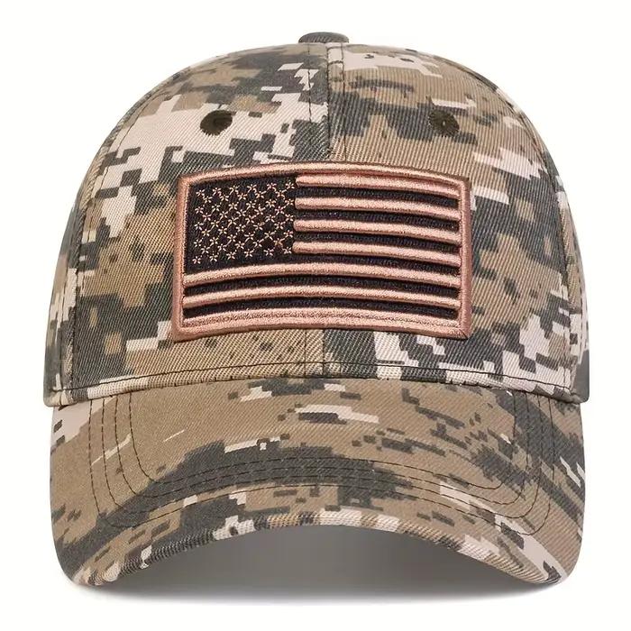 Casquette baseball drapeau US brodée unisexe pour pêche protection solaire printemps automne