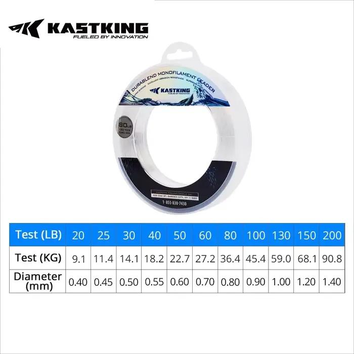 Ligne de pêche monofilament KastKing haute résistance 20-200LB pour bateau et pêche sportive
