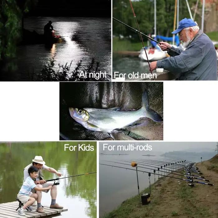 Alarme de touche LED pour canne à pêche - Détecteur sonore et lumineux sensible pour morsures de poissons
