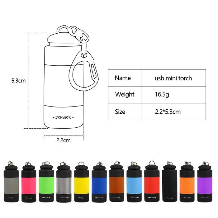 Lampe torche UV LED rechargeable USB étanche pour pêche au calmar et jigging métal