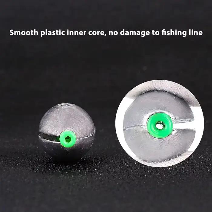 Plombs olive avec tube plastique 2g-50g - Plombs ouverts écailles pour pêche mer changement rapide