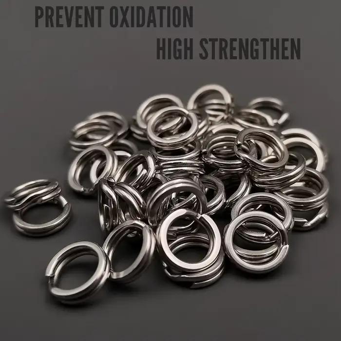 FishTrip anneaux split rings 30 à 200 pièces acier inoxydable pour leurres et hameçons
