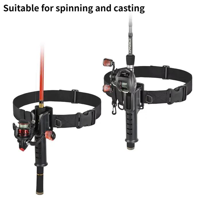 Porte-canne réglable et portable avec ceinture - Accessoire de pêche pratique pour les sessions en extérieur