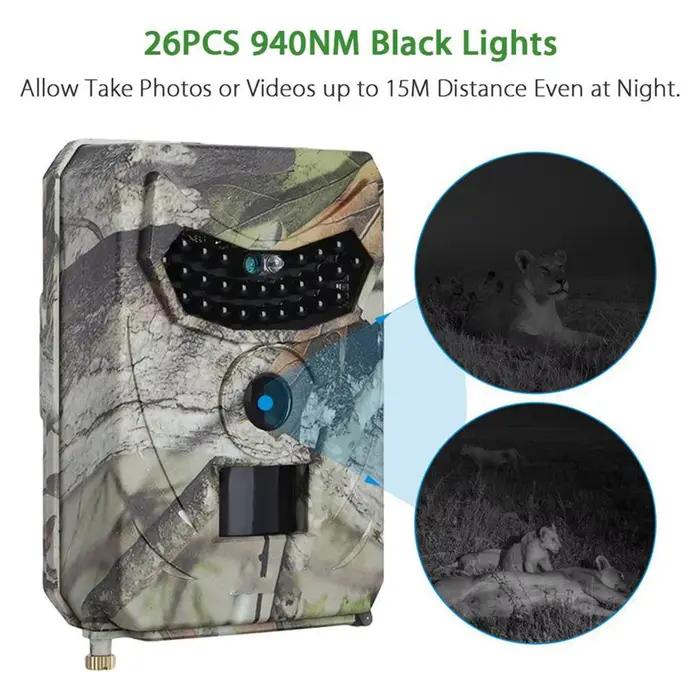Caméra PR100 940nm vision nocturne invisible - 12MP étanche pour pièges photos nocturnes chasse