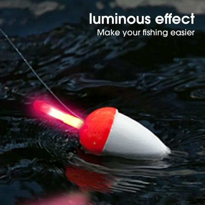 Bâtonnets luminescents fluo pour pêche de nuit, 10/20/30 pièces, lumière verte ou bleue durable