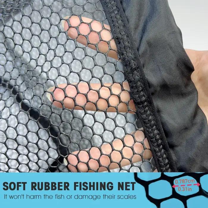 Épuisette pêche à la mouche rétractable et pliable - Filet main durable facile à transporter pour pêche extérieure