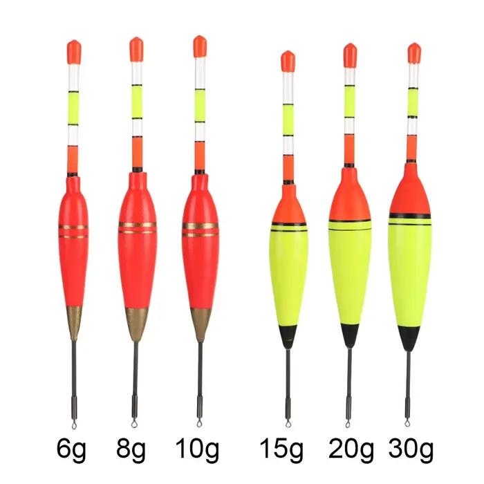 Flotteurs lumineux verticaux EVA 6g à 30g - flotteurs longs luminescents pour pêche nocturne éclairage