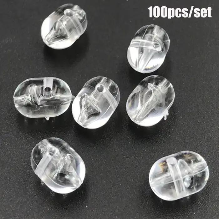 Perles de pêche doubles perles flottantes 100 pièces 47mm 50mm stoppers transparents perçables