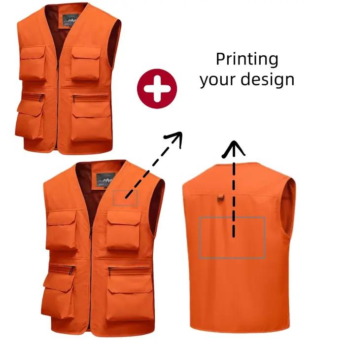 Veste sans manches pêche photographe multi-poches respirante automne 2025 pour hommes