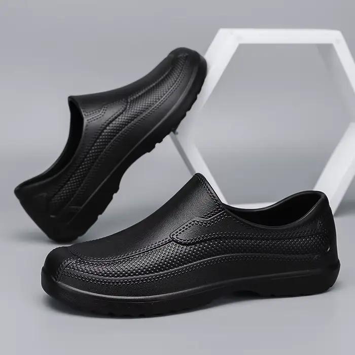 Chaussures de pêche étanches alimentaires en stock, bottes de sécurité travail extérieur ultra-légères antidérapantes