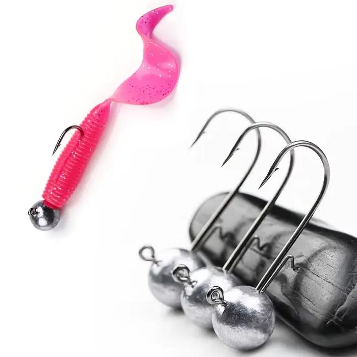 20 hameçons jigging head 1g à 20g pour bass brochet - leurres souples pêche verticale