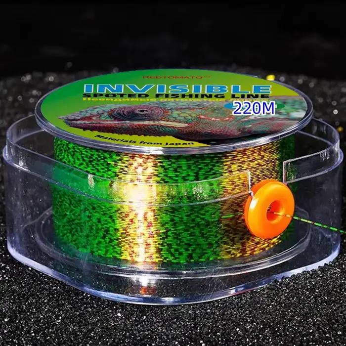 Ligne fluorocarbone invisible 220M pour carpe tachetée avec excellente résistance et discrétion sous-marine