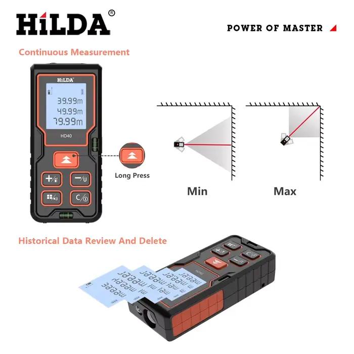 Distanciomètre laser HILDA 40M à 100M - Outil de mesure précis pour pêche et construction