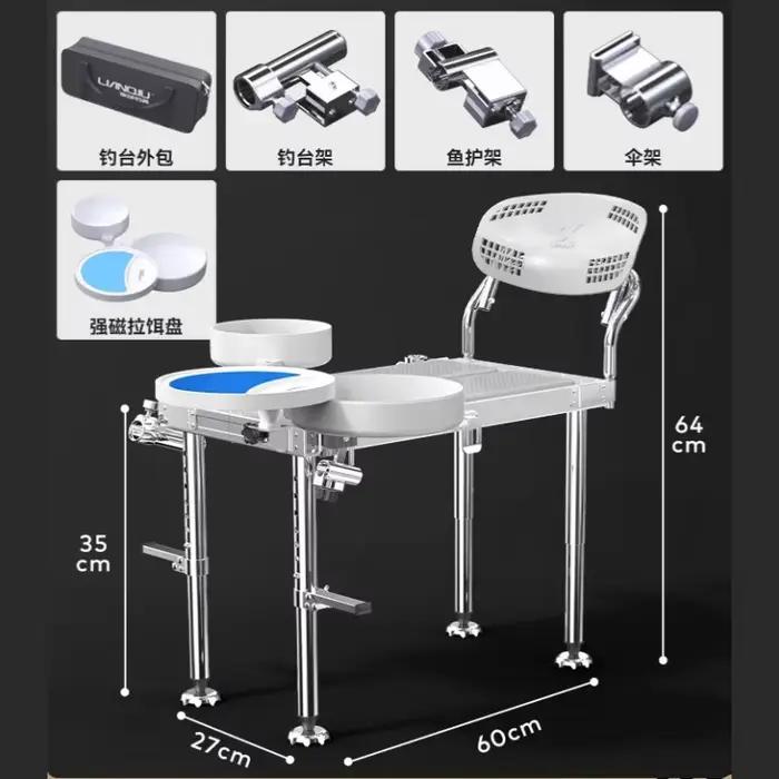Plateforme de pêche mini épaissie pliante portable - Chaise multifonction alliage aluminium plateforme pêche