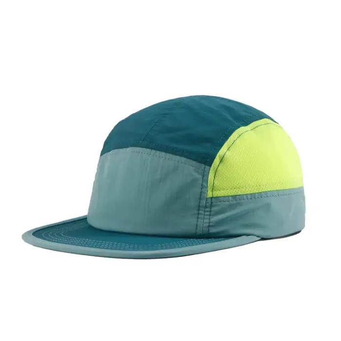Casquette baseball personnalisable logo pêche - 5 panneaux à bord plat - Séchage rapide unisexe