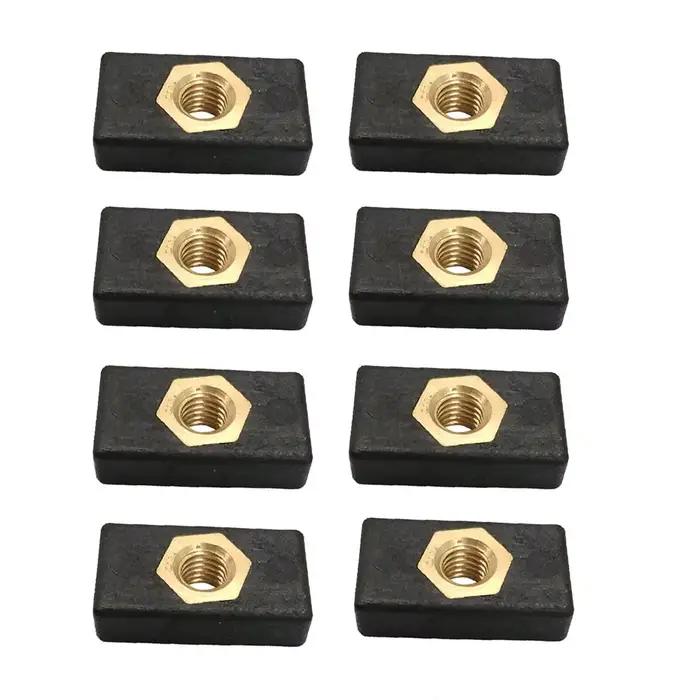Rail coulissant pour support de canne kayak - Kit de montage latéral avec écrous glissants 2/6/8 pièces