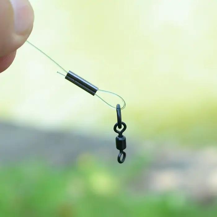 50 pièces de manchons à sertir en cuivre double pour tubes et fils de pêche, accessoires de raccordement
