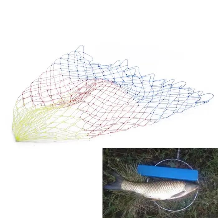 Filet à épuisette en nylon pliable à mailles losanges 5 tailles différentes pour pêche précise