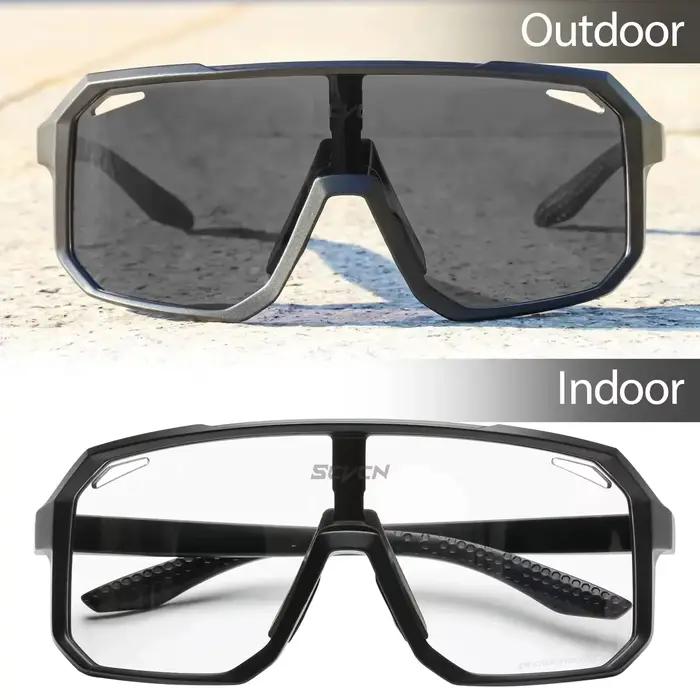 Lunettes cyclisme photochromiques unisexe - Protection UV pêche vélo sports extérieurs montagne