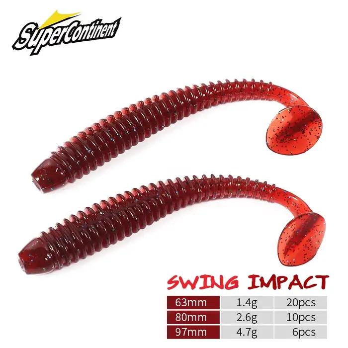 Leurre Supercontinent Impact Ring Shad 63-97mm - Leurre souple swimbait pêche jigging plastique appât artificiel shad