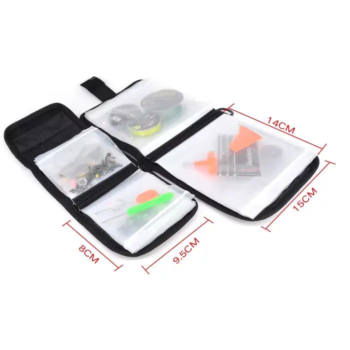 Sac de rangement transparent pour montages de pêche à la carpe, porte-leurres et accessoires de pêche