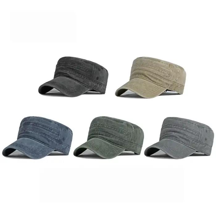 Casquette été pêche armée visière courte homme femme coton lavé soleil