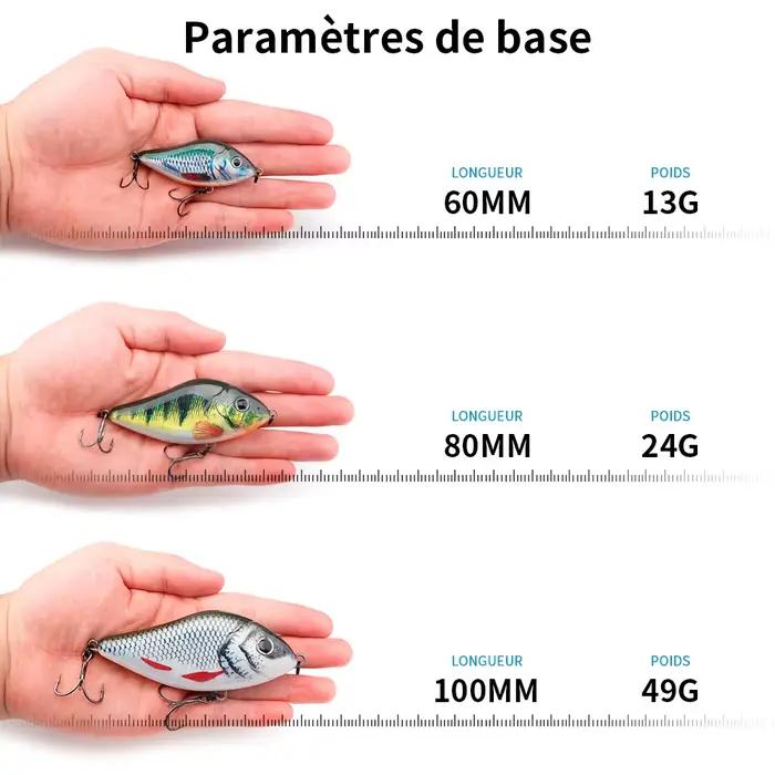 Slider jerkbait TREHOOK 6-10cm sinking avec vibration hiver pour brochet et sandre