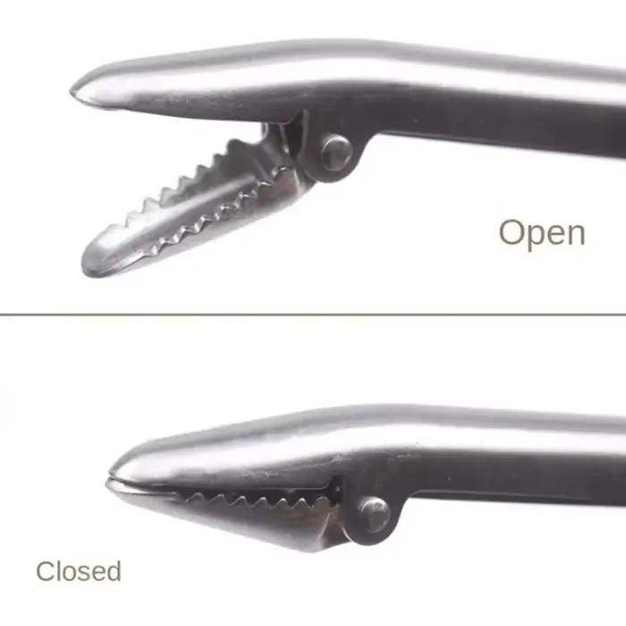Stainless Steel Unhooking Device Fish Clamp Clip Catch Remover Plier Fishing Hoo