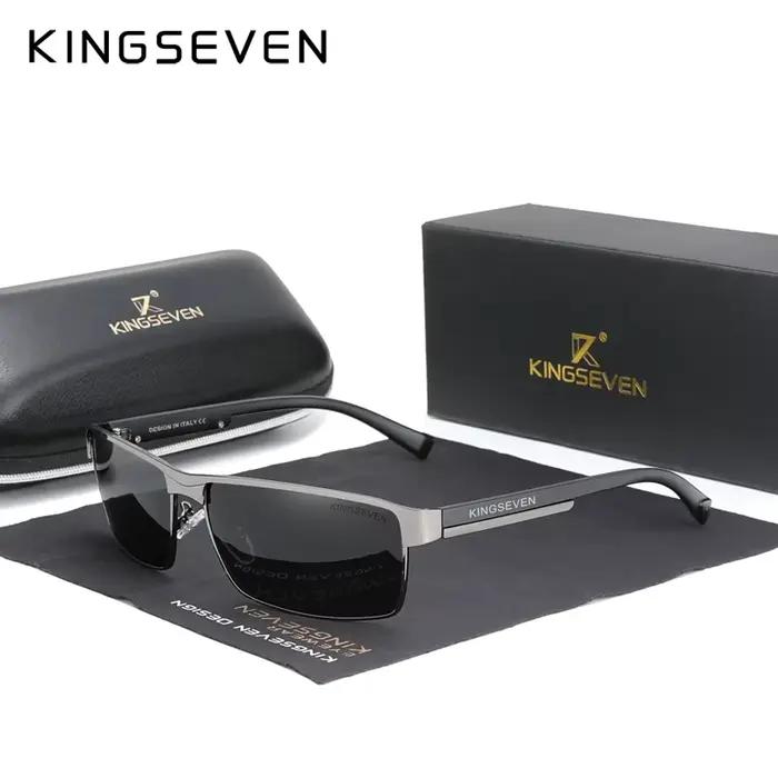 Lunettes de soleil polarisées KINGSEVEN pour pêche homme - UV400 qualité supérieure rectangle confortable