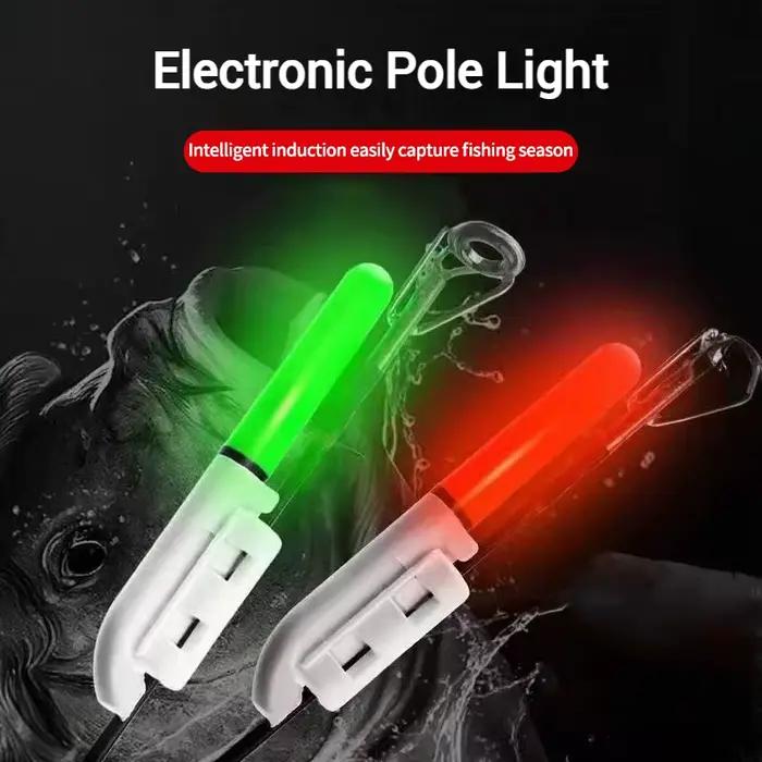 Alarme de touche électronique 5 pièces avec bâton lumineux LED et cloches pour pêche de nuit - CR425