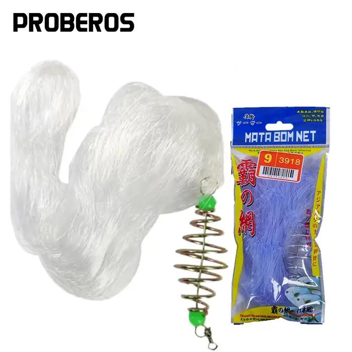 Filet de pêche pliable lumineux pour nuits avec perles réfléchissantes et appâts