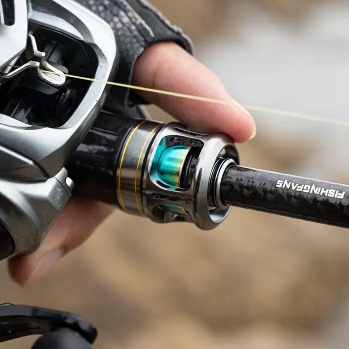 Canne pêche FishingFans 2.0Pro carbone T1100S avec guides titane et siège moulinet carbone spinning casting