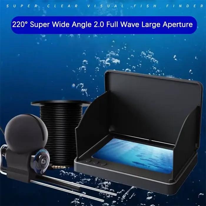 Détecteur de poissons portatif 4.3 pouces avec caméra sous-marine 220° et vision nocturne