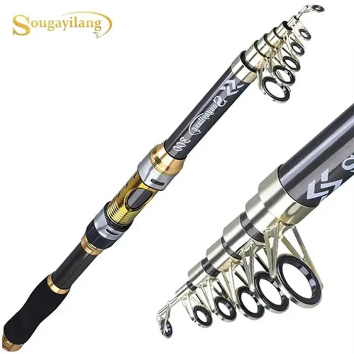 Canne SOUGAYILANG spinning télescopique 2.1-3.6m carbone truite carpe - canne leurres pêche nomade