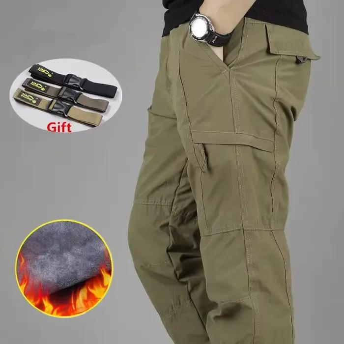 Pantalon cargo polaire tactique homme hiver 3XL pour pêche par grand froid coréen