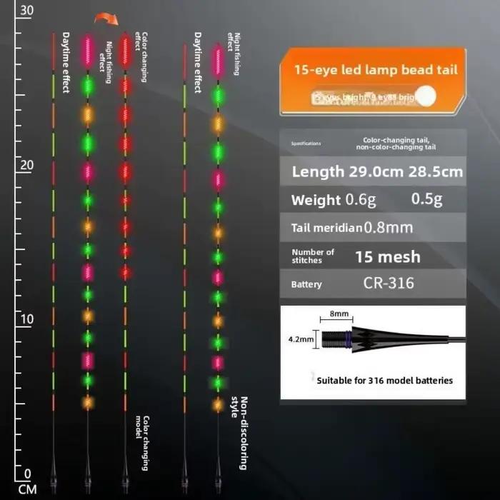 Flotteur intelligent LED ultra lumineux - technologie électronique sensible pour pêche précise