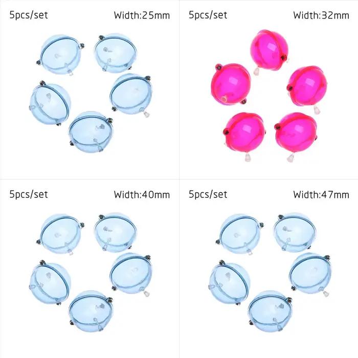 5 flotteurs boules pêche mer ABS plastique haute qualité 25-47mm bulles flottabilité