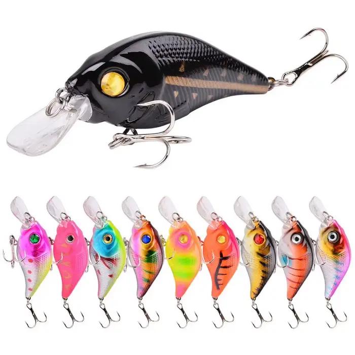 Leurre VIB Hard 3D Eyes 7.5cm 10.2g - minnow coulant avec hameçons triples pour pêche aux carnassiers