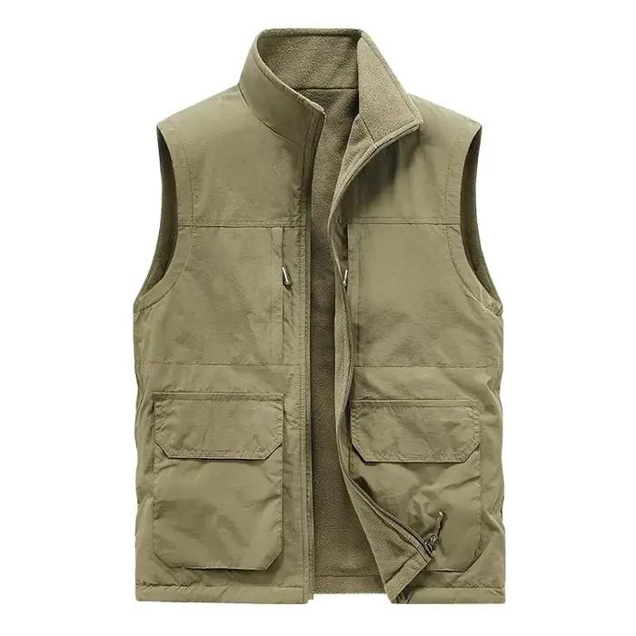 Gilet de pêche mesh respirant pour bénévoles - Veste extérieure loose avec logo imprimé