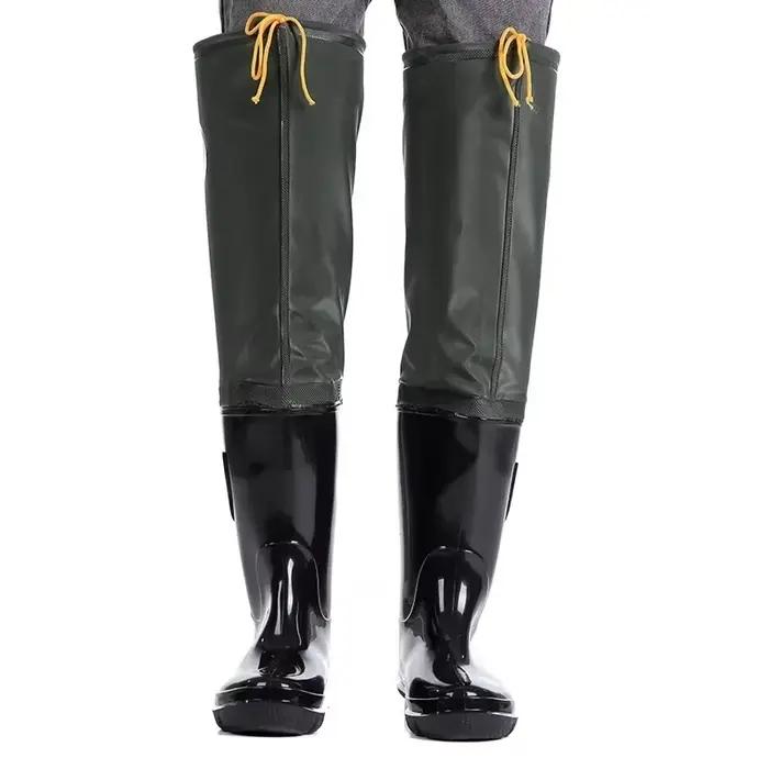 Pantalon waders renforcé haute imperméabilité pour pêche chaussures antidérapantes