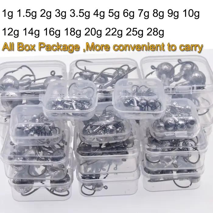 Têtes plombées MrLurion 1-20g - Plombs ronds pour leurres souples et pêche verticale jigging