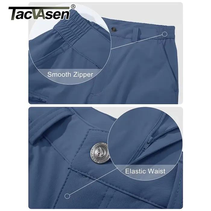 Pantalon de pêche TACVASEN léger imperméable séchage rapide - Cargo technique homme pêche trekking