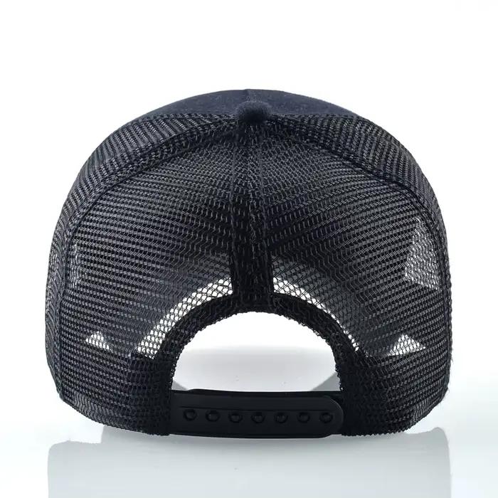 Casquette baseball loup brodé snapback pêche outdoor respirante visière unisexe fashion