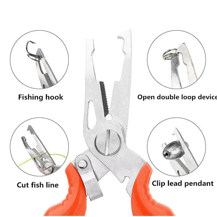 Pince multifonction pêche noir - Coupe-fil extracteur hameçon bec perroquet outils