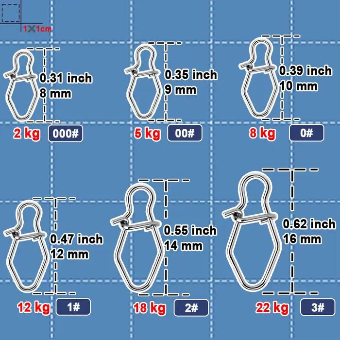 Clips duo lock en inox pour leurres crankbait - connecteurs rapides pour pêche en eau douce