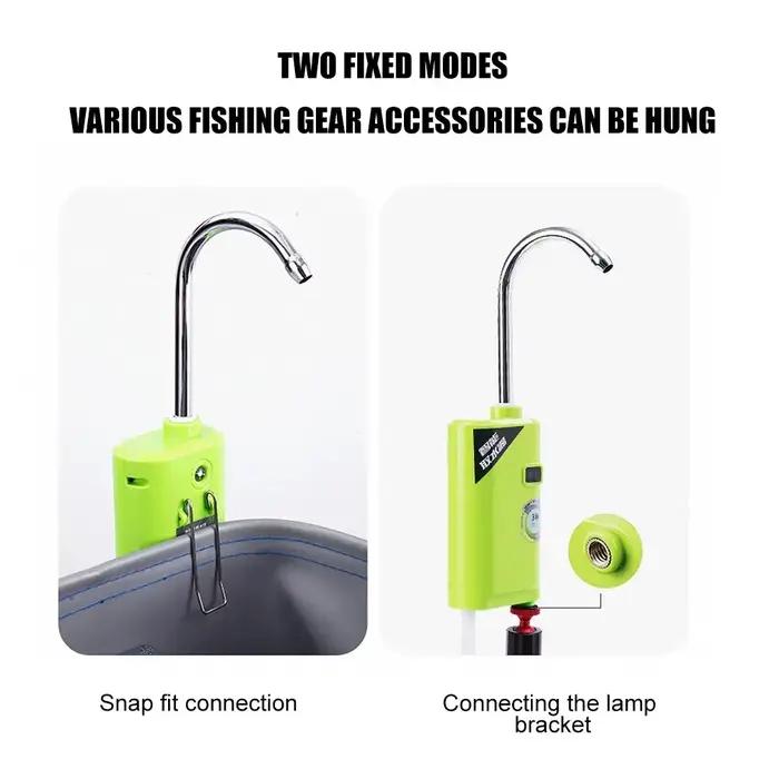 Pompe à oxygène rechargeable avec capteur pour aquarium et pêche en extérieur