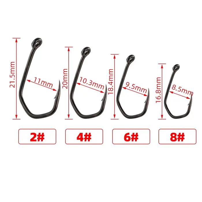 Hameçons de pêche à la carpe Hirisi en acier haute teneur en carbone, avec revêtement PTFE