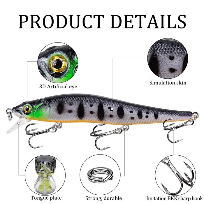 Leurre pêche carnassiers 115mm 14g appât artificieul perche brochet leurre souple avec yeux 3D